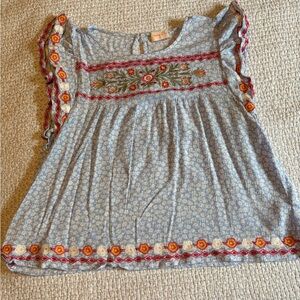Hailey & Co Embroidered Tank Top NWOT